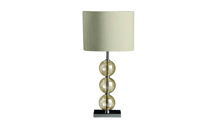 Orsina Mistro Faux Suede-Effect Shade Table Lamp – Cream