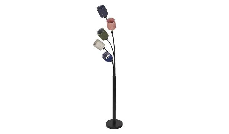 Osram Decor Felt Weaving Cans 5xE14 Standing Floor Lamp - Multicolour