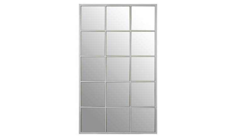 Orsina Descartes Large Frame Wall Mirror – Silver