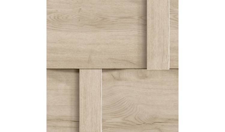 Debona Harrow Weave Wood Panel Wallpaper - Beige