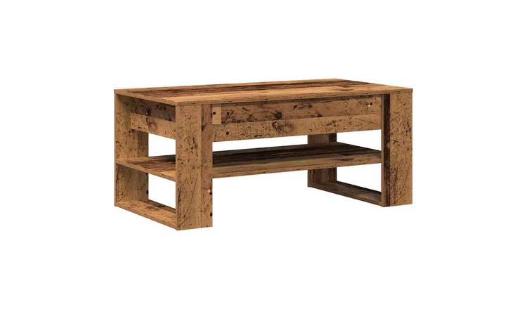 Walplus Engineered Wood Coffee Table - Dark Wood - 102 x 55 x 45 cm