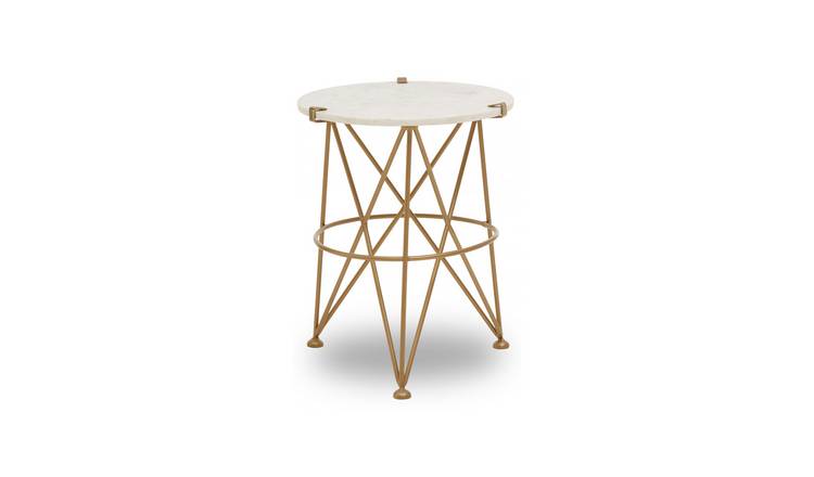 Orsina Marble Side Table - Gold