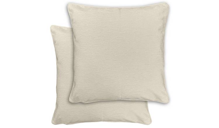 Enhanced Living Knightsbridge Chenille Cushion Covers - 43 x 43cm - Cream