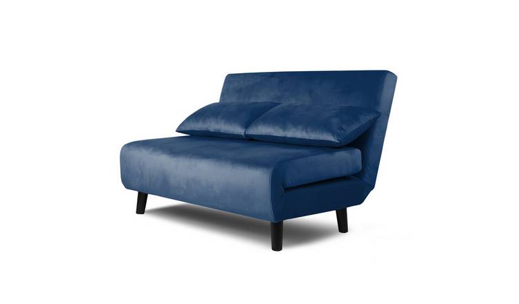 HomeGardenDirect Aurora Double Velvet Sofa Bed - Blue