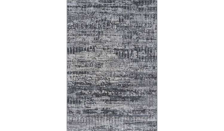Mega Flooring Black Modern Abstract Rug - 133 x 195cm