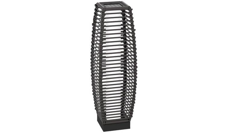 Outsunny Rattan LED Floor Lamp for Indoor and Outdoor Use - Grey