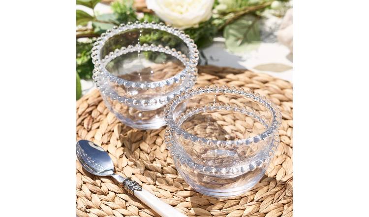 Dibor 4 Piece Glass Dessert Bowl Set - Clear