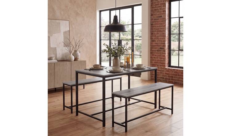 Vida Designs Brooklyn 4 Seater Dining Set - Grey