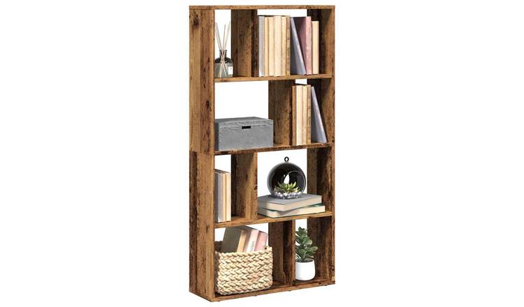 Walplus Engineered Wood Bookcase - Dark Wood - 60 x 20 x 120.5 cm