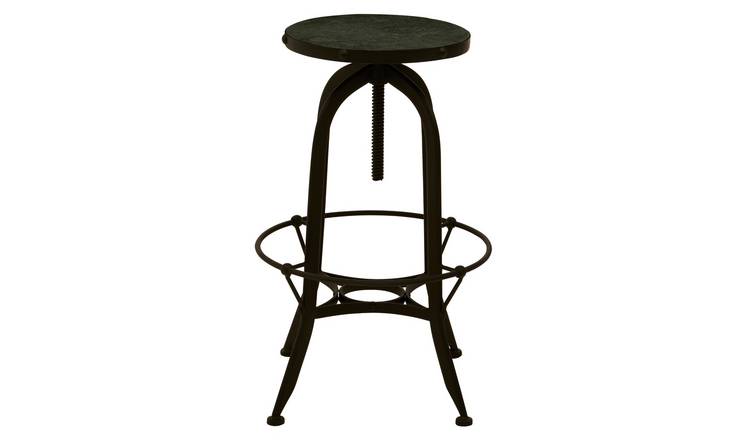 Orsina Vasco Adjustable Marble 3 Leg Bar Stool – Green & Black