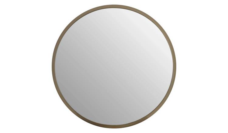 Orsina Athena Large Round Wall Mirror With Frame – Silver