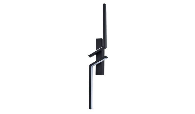 Happy Homewares Black Sleek Double Stick LED Feature in Matte Wall Light - 9cm