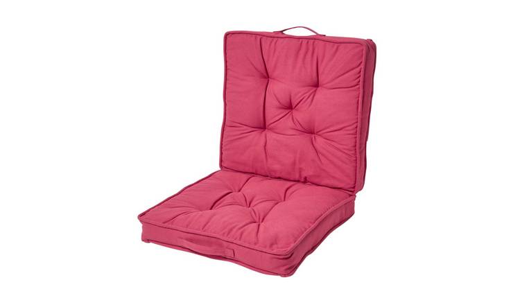 Homescapes Cotton Travel Support Booster Cushion - Red