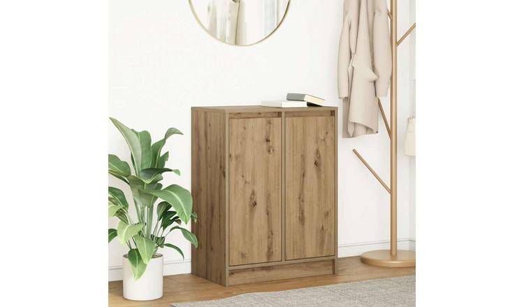 Walplus Engineered Wood Sideboard - Oak - 57 x 34 x 76 cm