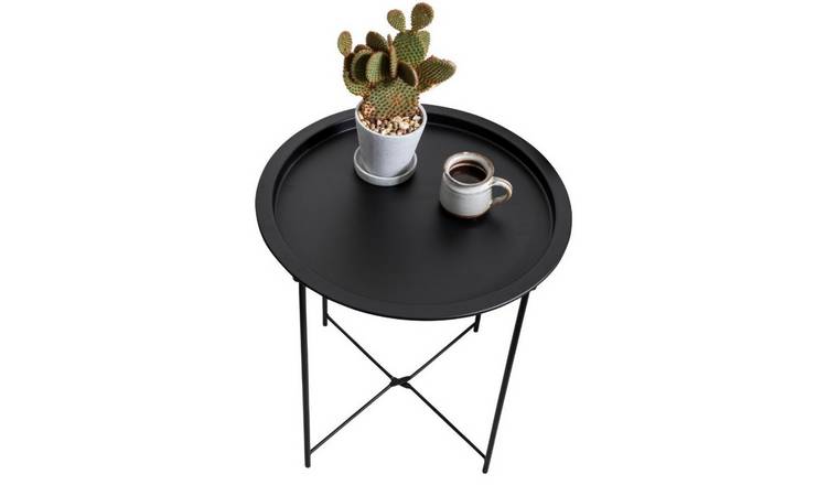 Noa & Nani Metal Side Table - Solid Black