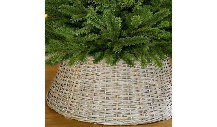 My Christmas Beige Woven Willow Rattan Christmas Tree Skirt Cover - 57cm