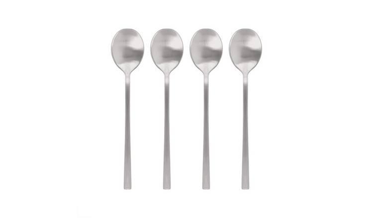 Argon Tableware Stainless Steel Teaspoons - Silver - Pack of 4