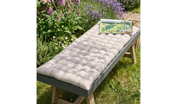 Dibor Saint-Cloud 100x40cm Quilted Cotton Bench Cushion - Grey