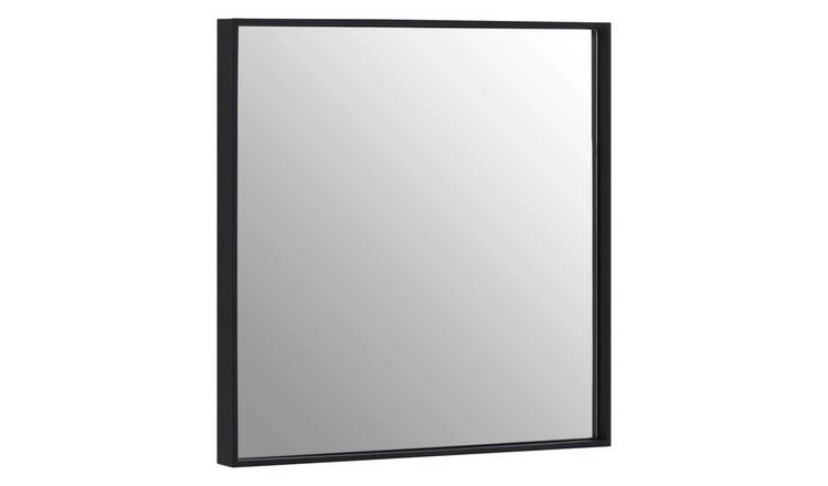 Orsina Matt Small Square Wall Mirror – Black