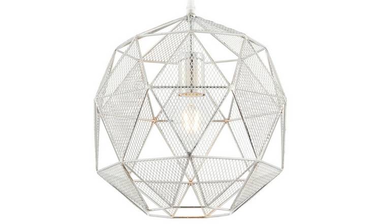 Loops Direct Steel Geometric Pendant Light - Chrome