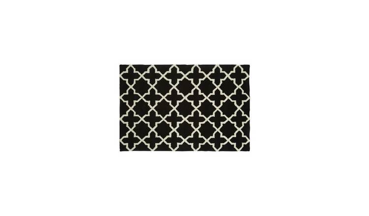 Orsina Black and White Bosie Hampstead Rug - 120 x 180cm