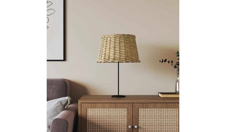 Walplus Brown Iron Wicker Lampshade - 45 x 28cm