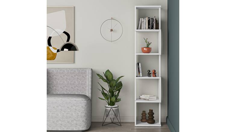 Decortie Piri Particleboard Bookcase - White