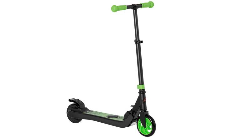 HOMCOM Age 6 Plus Foldable Adjustable Rear Brake Electric Scooter – Green