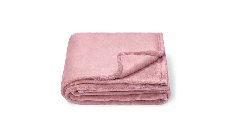Brand Lab Fleece Blush Pink Blanket - 150cm x 120cm