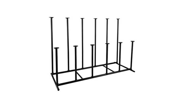 Garden Pride 6 Pair Wellington & Walking Boot Stand Compact - Black