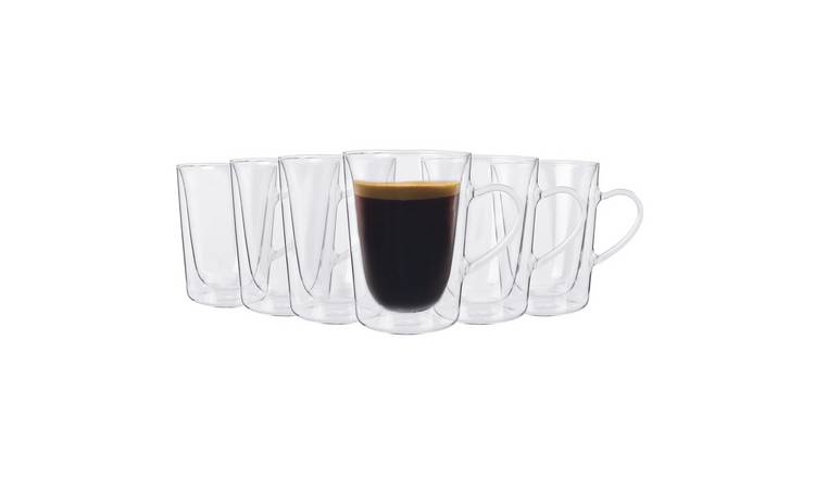 Rink Drink Double Walled Coffee Glasses - Pack of 6