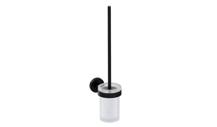 Cosmic Star Toilet Brush & Holder - Matt Black
