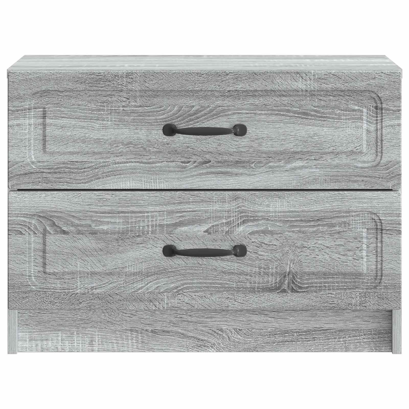 Walplus Engineered Wood Bedside Table - Grey Sonoma - 62 x 34.5 x 44.5 cm - Image 5