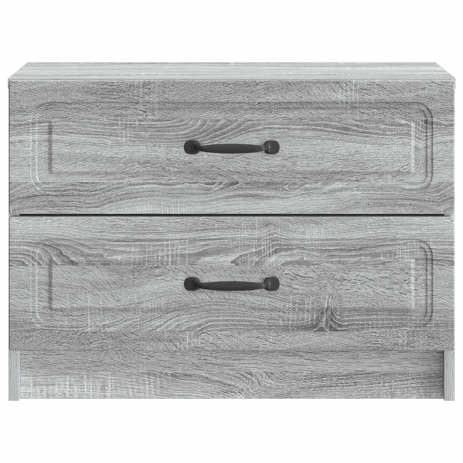 Walplus Engineered Wood Bedside Table - Grey Sonoma - 62 x 34.5 x 44.5 cm - Image 5