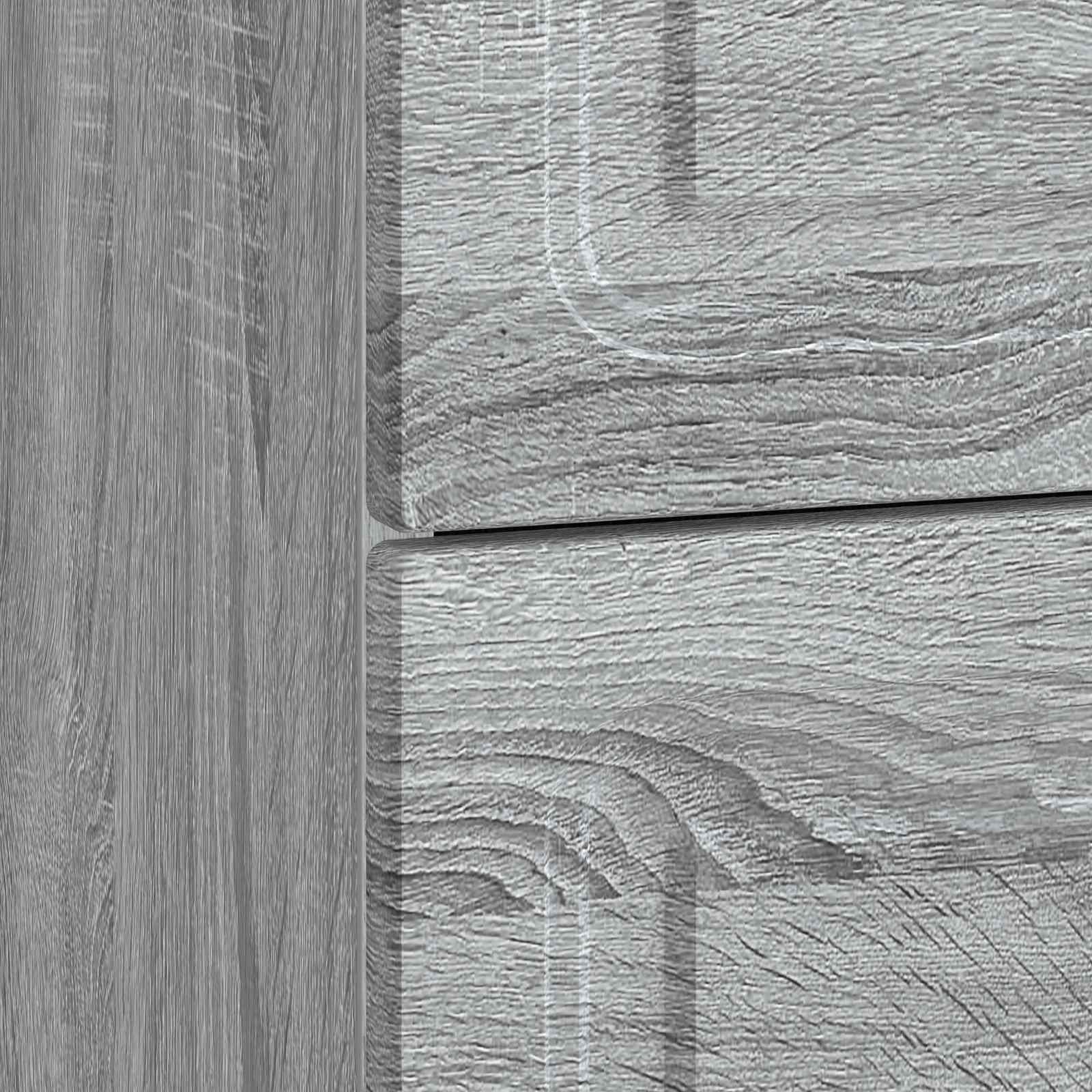 Walplus Engineered Wood Bedside Table - Grey Sonoma - 62 x 34.5 x 44.5 cm - Image 8