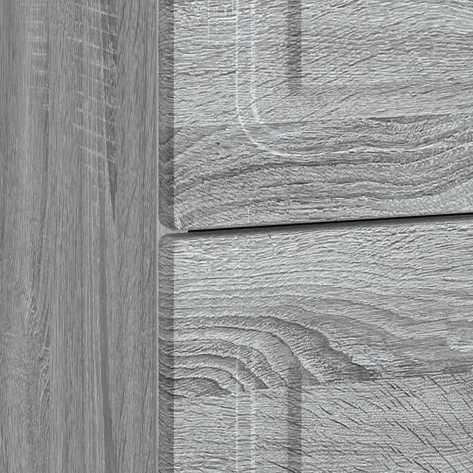 Walplus Engineered Wood Bedside Table - Grey Sonoma - 62 x 34.5 x 44.5 cm - Image 8