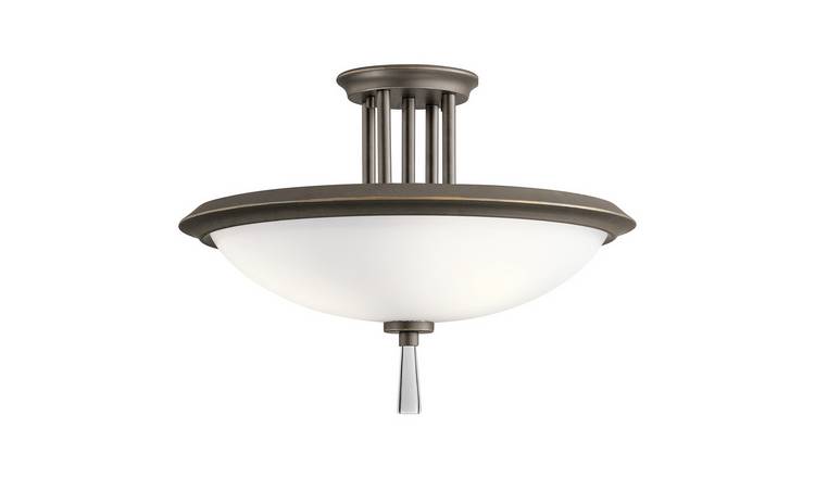 Elstead Dreyfus Flush Ceiling Light - Olde Bronze