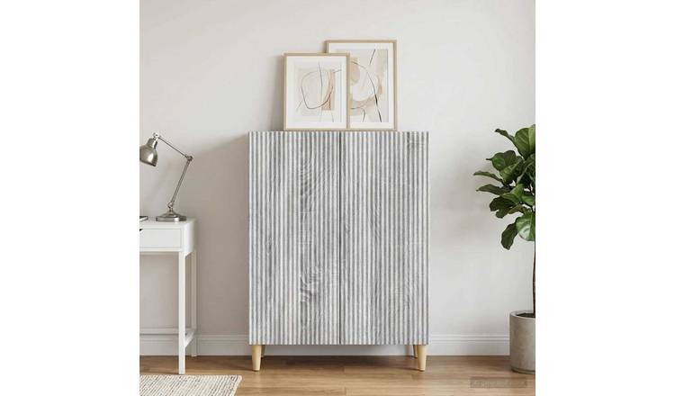 Walplus 2 Door Rectangular Sideboard - Grey Sonoma - 66 x 34.5 x 90 cm