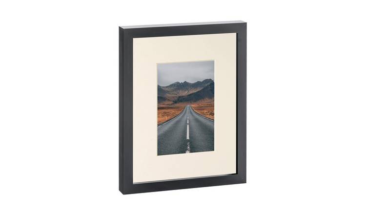 Nicola Spring Photo Frame - 8" x 10" with Mount - Black/Ivory