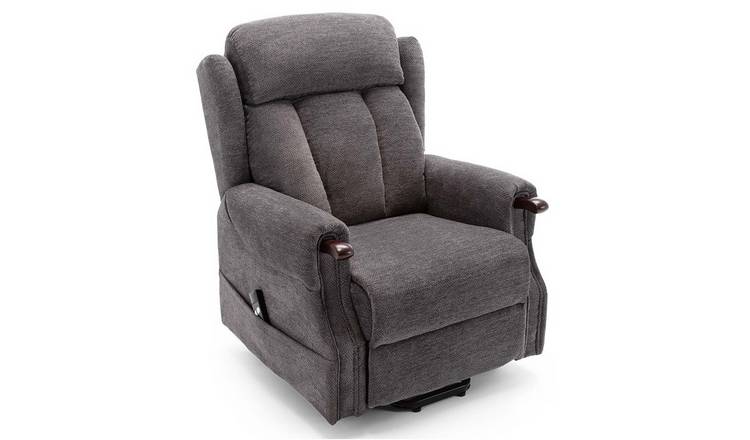 Furniture Online Halton Heavy Duty Single Motor Rise Recliner Chair - Charcoal