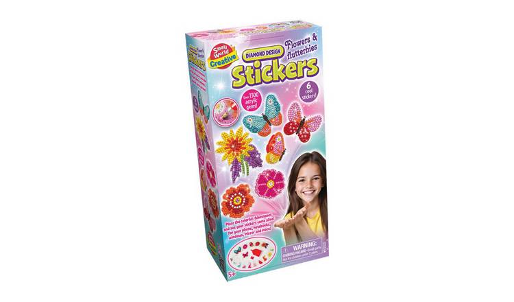 Small World Toys Diamond Design Stickers Flowers Flutterbies Craft Set