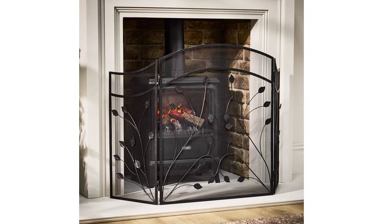 Dibor Leaf Vine Three Fold Fire Screen