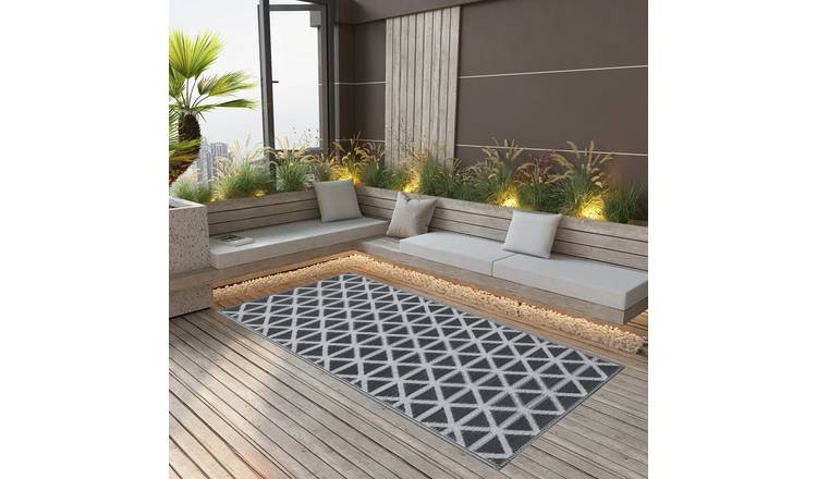 Walplus ARAKIL Polypropylene Outdoor Carpet - Black - 160 x 230 cm