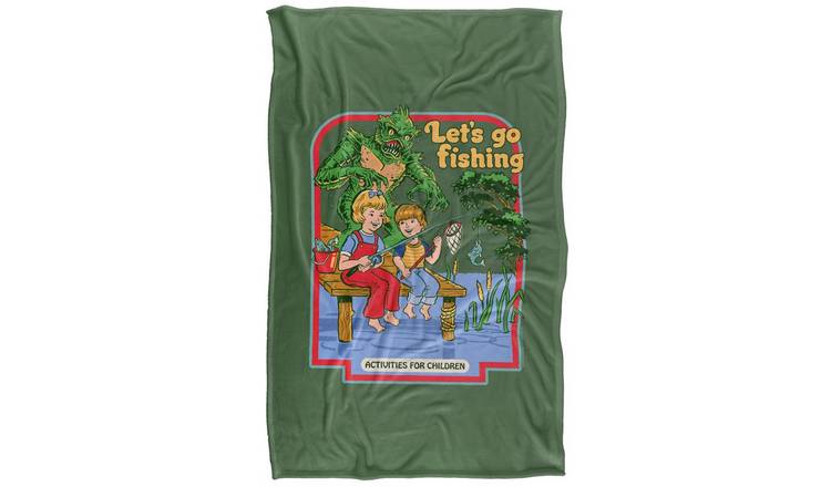 Steven Rhodes Let's Go Fishing Soft Touch Blanket - 152cm x 127cm