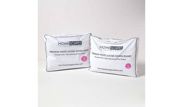 Homescapes Premium Goose Down All Season Duvet Set - Super King