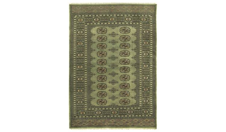 Mega Flooring Green Traditional Bordered Runner - 80 x 300cm