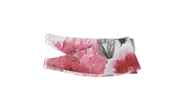 Homescapes Pack of 2 Sofia Floral Tie Backs – Pink