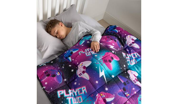 OHS Kids Gaming 3kg Weighted Blanket 100x150cm - Black