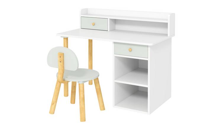 AIYAPLAY Storage Drawer for Kids Study Desk and Chair Set with Hutch - Green