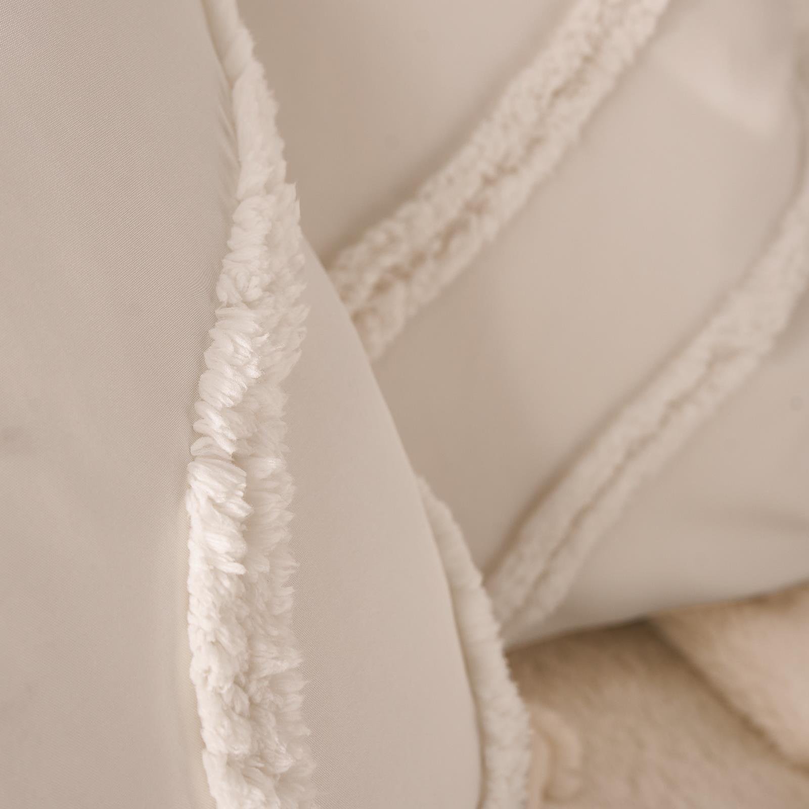 OHS 2 Pack Tufted Contour Cushion Covers 45 x 45cm - Ivory - Image 2